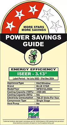 Energy-efficient cooling with the Blue Star Fixed Speed Window AC-WFA212LN 1 Ton 2 Star Energy-efficient cooling with the Blue Star Fixed Speed Window AC-WFA212LN 1 Ton 2 Star