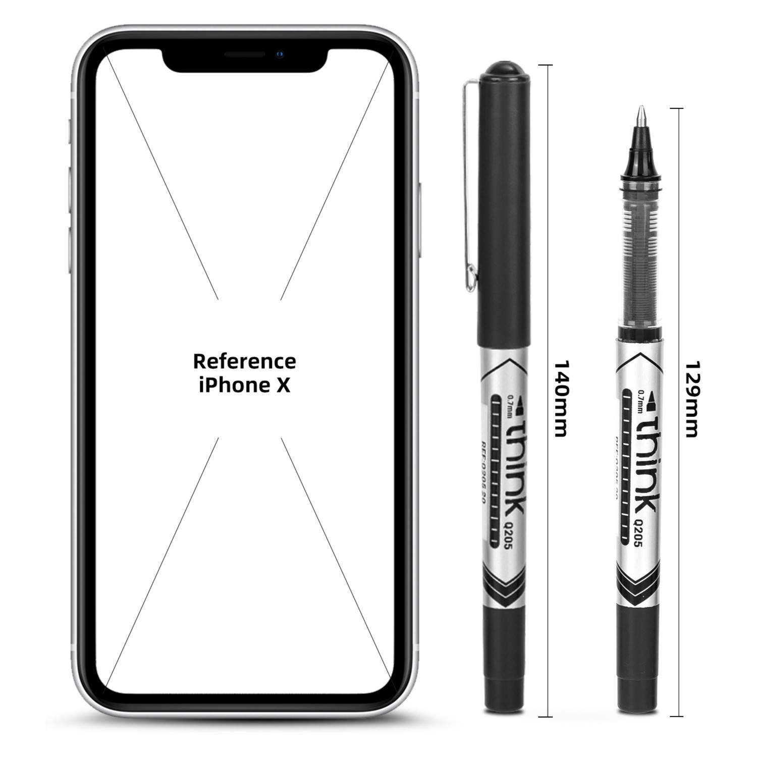 DELI Q20520 THINK ROLLER PEN 0.7MM BLACK DELI Q20520 THINK ROLLER PEN 0.7MM BLACK