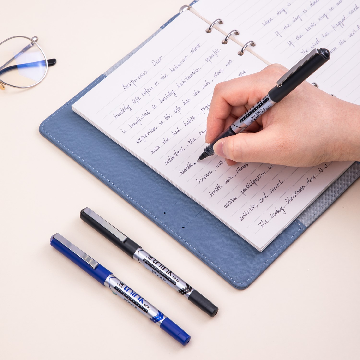 DELI Q20530 THINK ROLLER PEN 0.7MM BLUE DELI Q20530 THINK ROLLER PEN 0.7MM BLUE