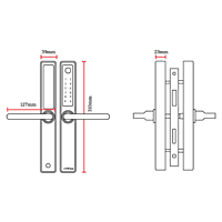 Erskine Luxe Digital Slimline Entrance Lock Erskine Luxe Digital Slimline Entrance Lock