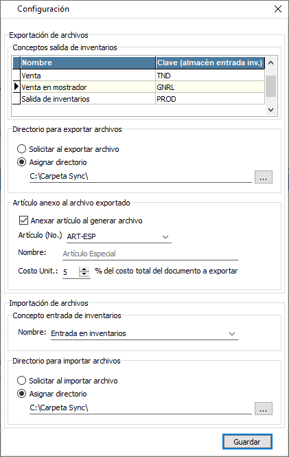 Exportador de salida de inventarios e importador de entrada de inventarios Exportador de salida de inventarios e importador de entrada de inventarios