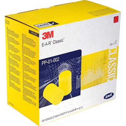 3M E-A-R Classic Ear Plugs (Box of 250) SNR=28