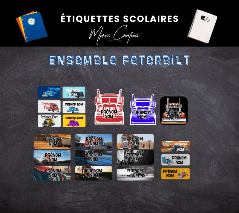 Étiquettes thématique Trucking Étiquettes thématique Trucking