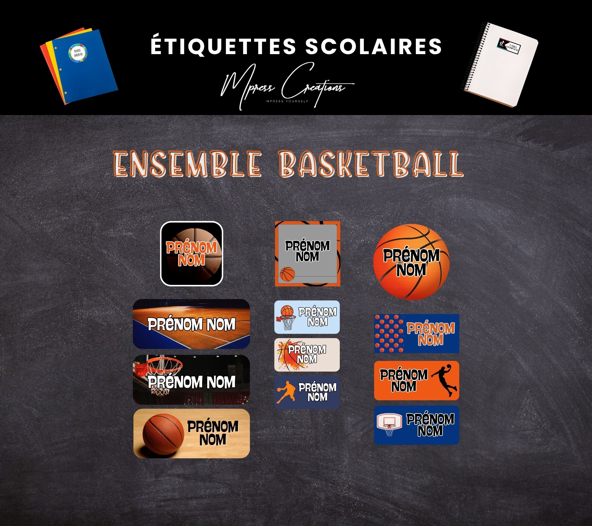 Étiquettes thématique Basketball