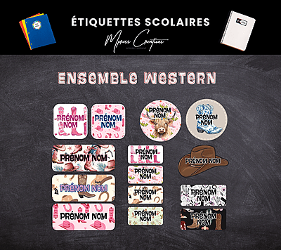 Étiquettes thématique Western Girly