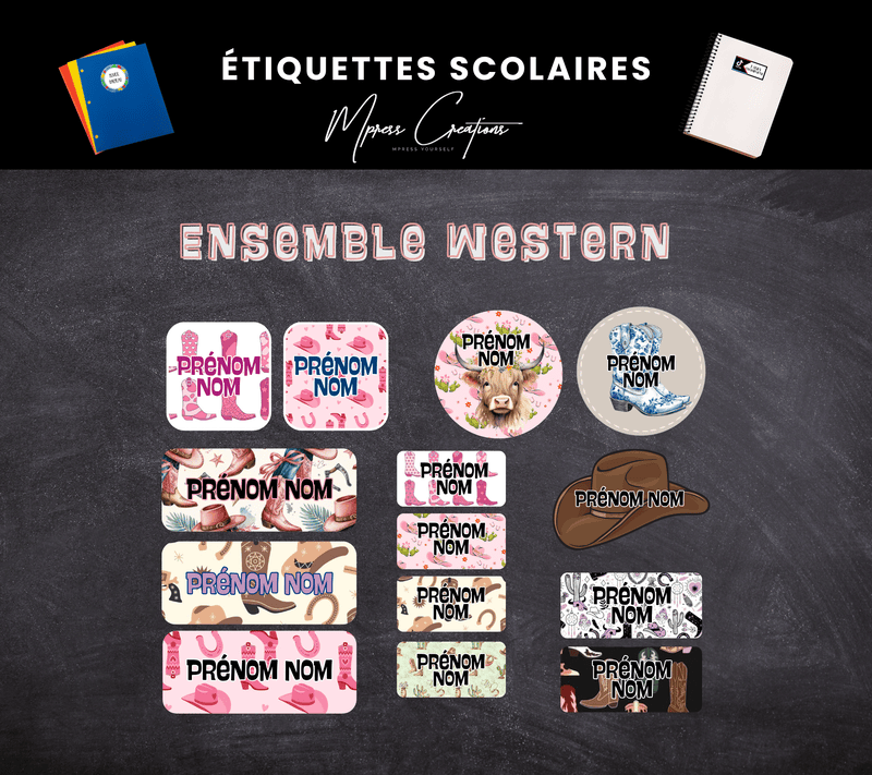 Étiquettes thématique Western Girly