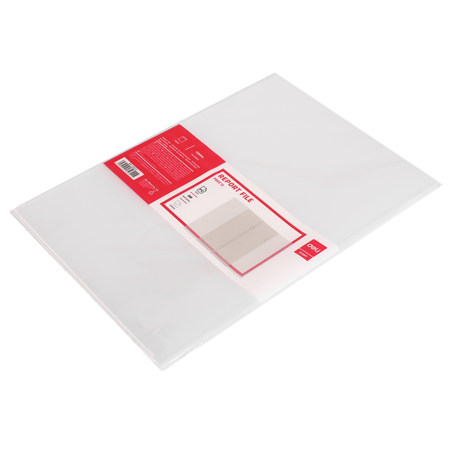 DELI F00212 L-SHAPE FOLDER CLEAR FC 130M