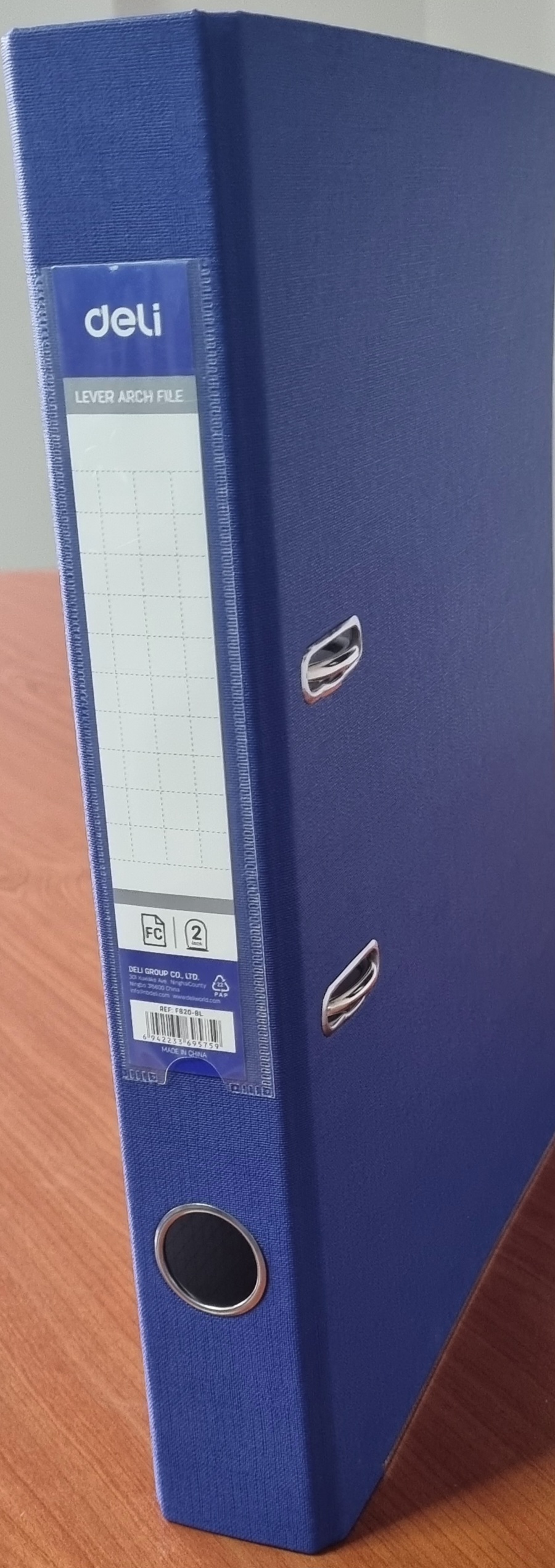DELI PVC BOX FILE F820-FC NARROW 50MM BLUE DELI PVC BOX FILE F820-FC NARROW 50MM BLUE