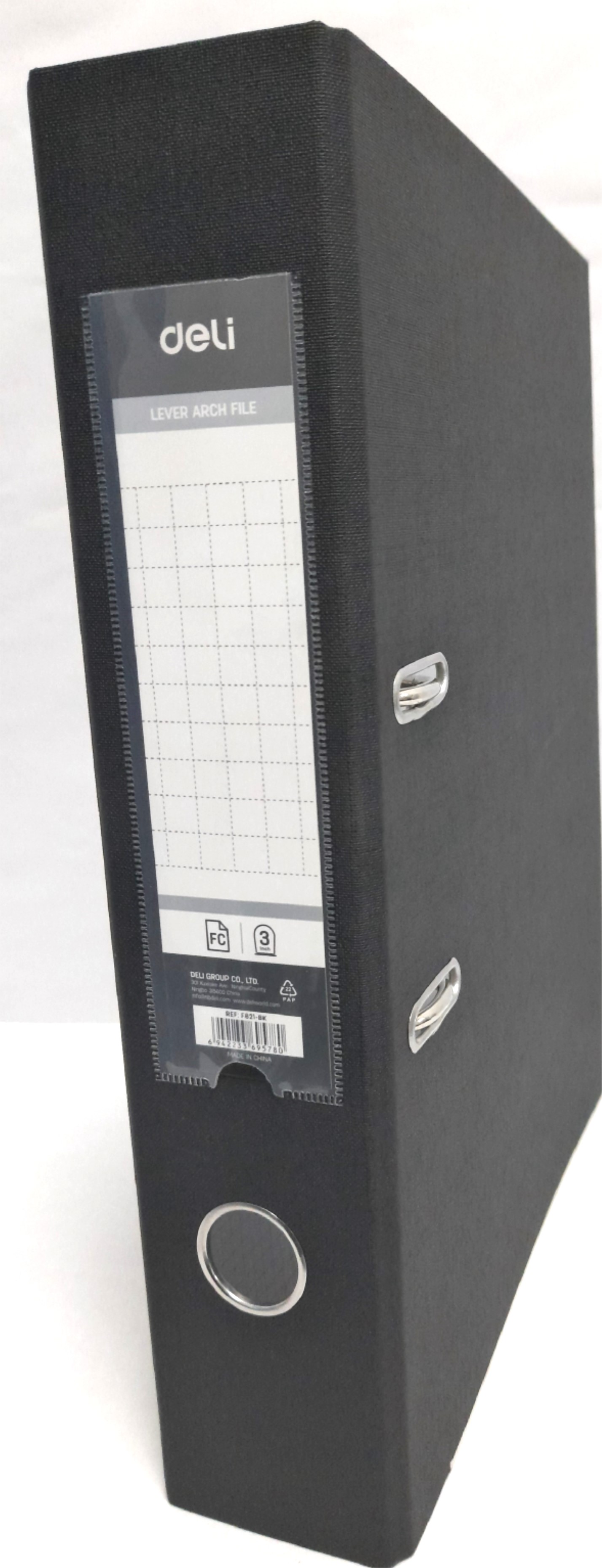 DELI F821-BK PVC BOX FILE FC BLACK DELI F821-BK PVC BOX FILE FC BLACK