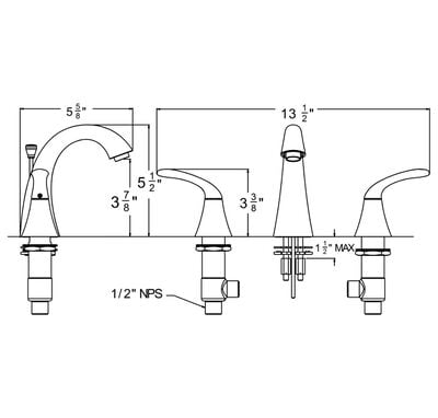 Faucet 8" - 16" Wide Spread Bathroom - Chrome Faucet 8" - 16" Wide Spread Bathroom - Chrome