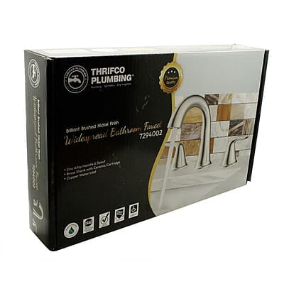 Thrifco 8 Inch Widespread 2-Handle Bathroom Faucet – Brushed Nickel Thrifco 8 Inch Widespread 2-Handle Bathroom Faucet – Brushed Nickel