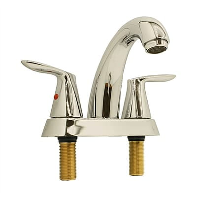 Thrifco 4 Inch Centerset 2-Handle Bathroom Faucet – Brushed Nickel Thrifco 4 Inch Centerset 2-Handle Bathroom Faucet – Brushed Nickel