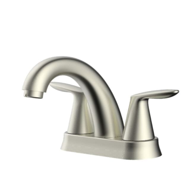 Thrifco 4 Inch Centerset 2-Handle Bathroom Faucet – Brushed Nickel Thrifco 4 Inch Centerset 2-Handle Bathroom Faucet – Brushed Nickel
