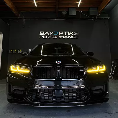LCI F90 M5 & G30 5 Series CS Yellow DRL Headlight Upgrade (2021–2023 | Laser Headlights Only)