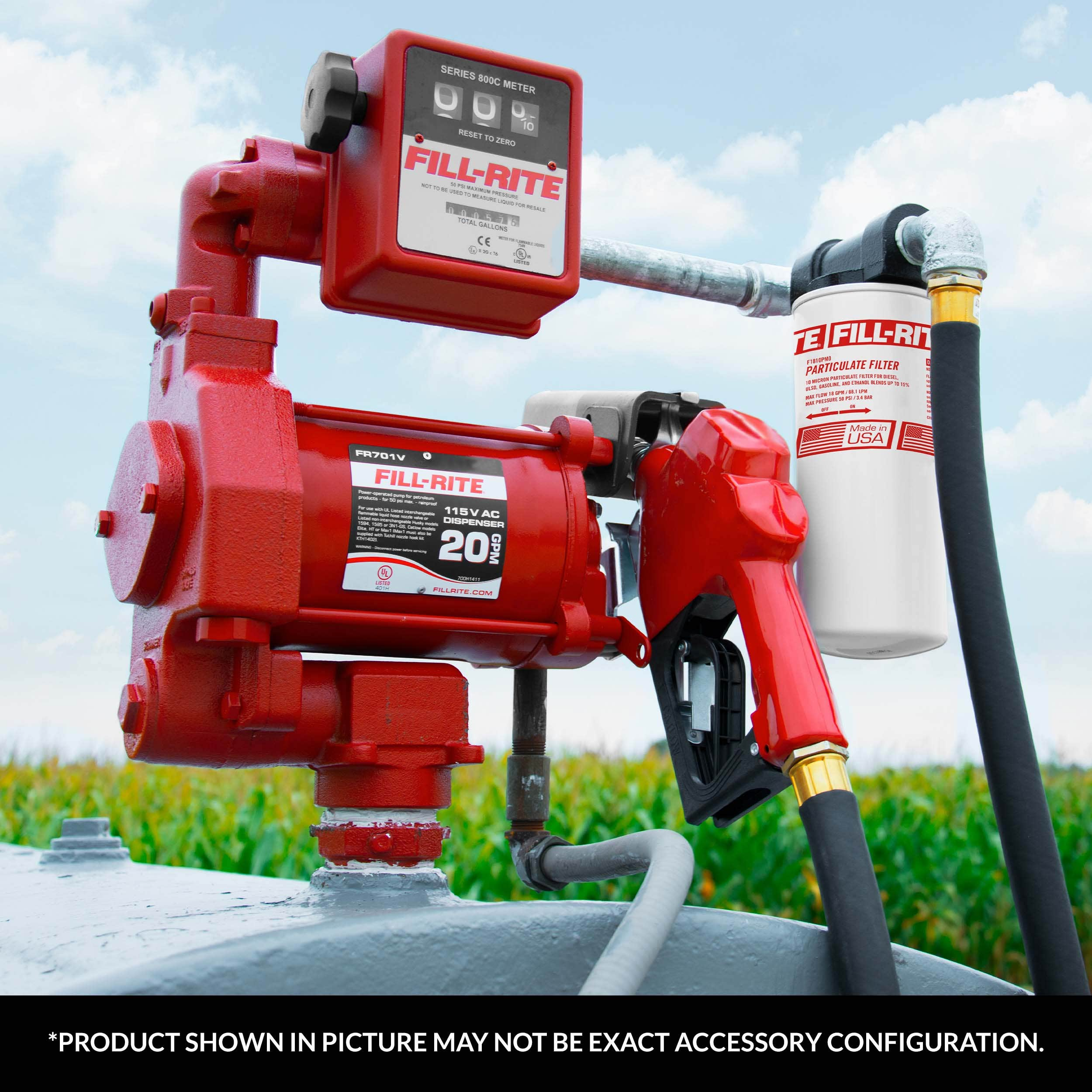 FILL RITE 115V AC 20 GPM Fuel Transfer Pump with Meter & Nozzle FILL RITE 115V AC 20 GPM Fuel Transfer Pump with Meter & Nozzle