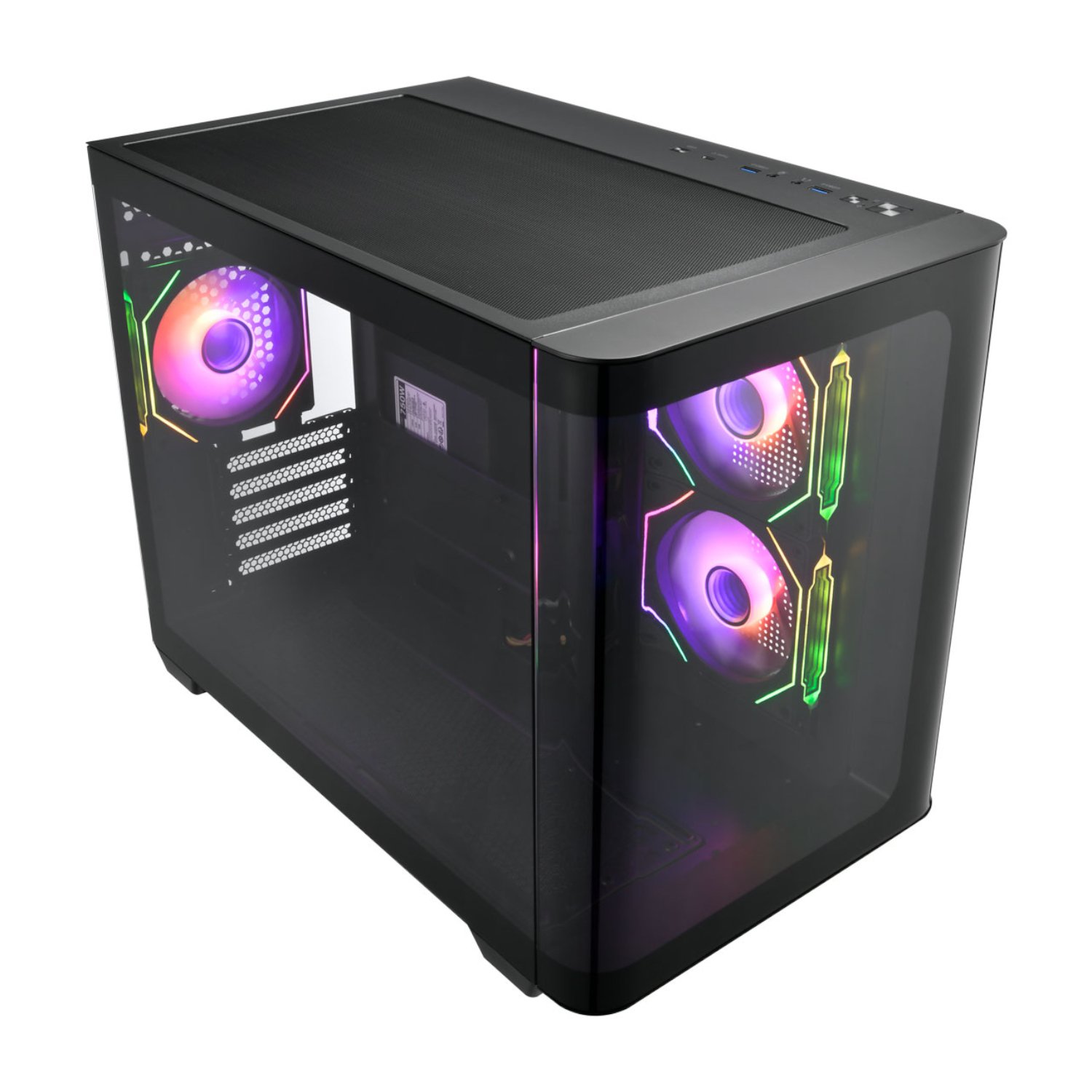 FSP S380 ARGB M-ATX Mid Tower Gaming Chassis – Black