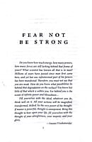 Fear Not Be Strong - Vivekananda's Message of Strength and Fearlessness Fear Not Be Strong - Vivekananda's Message of Strength and Fearlessness
