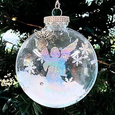 Exquisitely Detailed Angel Ornament, 2024 Sparkling Handcrafted Keepsake, Cherished Glittering Embellished Lasting Heirloom
