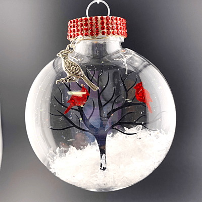 Commemorative 2024 Cardinal Keepsake Gift Ornament, Exquisitely Handcrafted Embellished Glittering Memorial Remembrance