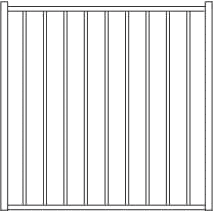 Fortress VERSAI 2 Rail Flat Top/Flat Bottom Steel Gates-Gloss Black Fortress VERSAI 2 Rail Flat Top/Flat Bottom Steel Gates-Gloss Black