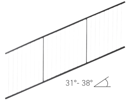 Fortress FE26 Vertical Cable Rail 34" Stair Panel Fortress FE26 Vertical Cable Rail 34" Stair Panel