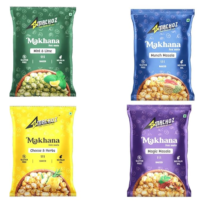 Fox Nut (Makhana) Roasted & flavoured - Smachoz Brand 