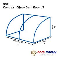 002 Convex Quarter Round Awning (Frame only)