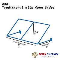 006 Traditional Awning With Open Sides (Frame only)