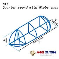 013 Quarter Round Awning with Globe Ends (Frame only)