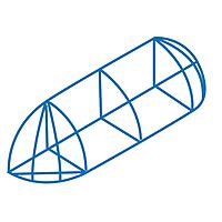 013 Quarter Round Awning with Globe Ends (Frame only)