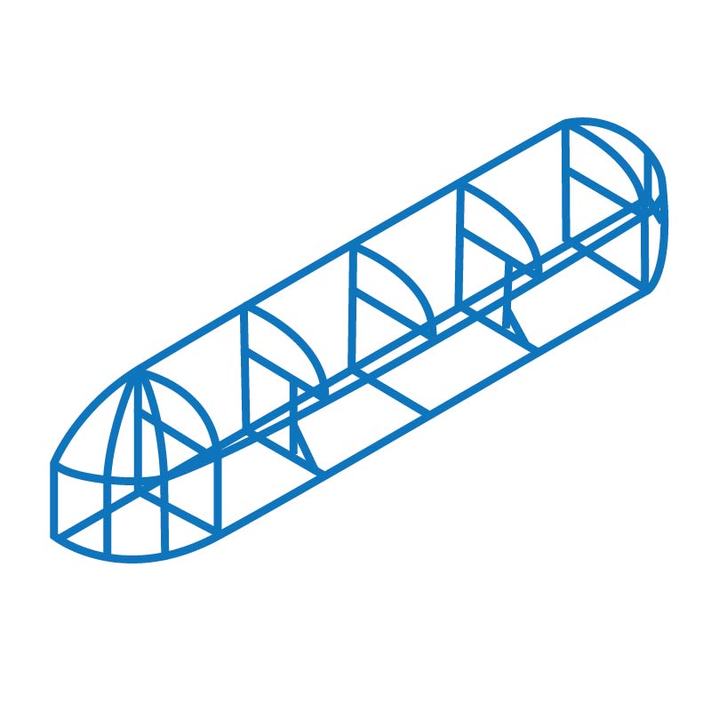 014 Waterfall Awning With Globed Ends (Frame only)