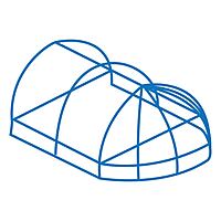 016 Globe Dome Awning With Sign Panel (Frame only)