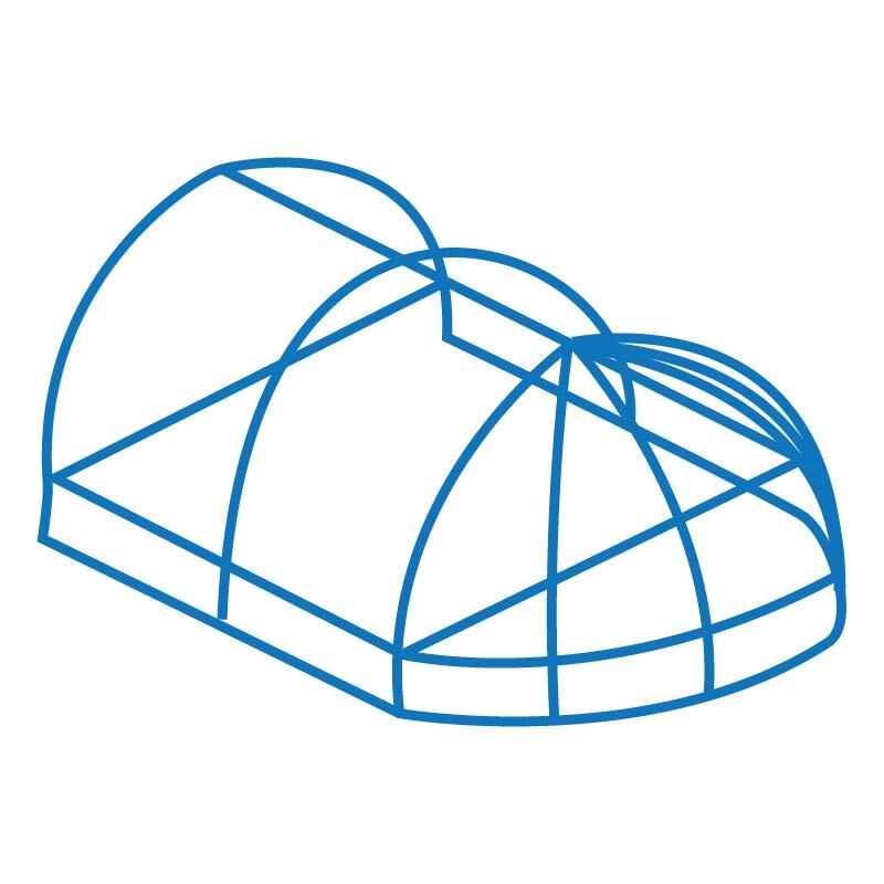016 Globe Dome Awning With Sign Panel (Frame only)