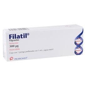 FILATIL 300 MCG /ML C/1 CORRUGADO C/20 PZ. Filgrastim FILATIL 300 MCG /ML C/1 CORRUGADO C/20 PZ. Filgrastim