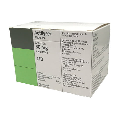 ACTILYSE C 50 MG INY CAD: JUN 2023. Alteplasa ACTILYSE C 50 MG INY CAD: JUN 2023. Alteplasa