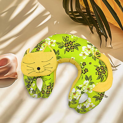 Gối Cổ Mèo - Thủ Công Nhồi Bông, Vải Cotton