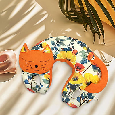 Gối Cổ Mèo - Thủ Công Nhồi Bông, Vải Cotton