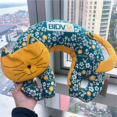Gối Cổ Mèo BIDV - Thủ Công Nhồi Bông