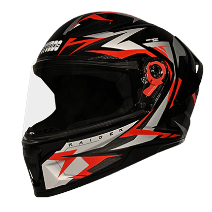 STUDDS RAIDER SUPER WITH SPOILER D1 BLACK N2 RED C/V (L)