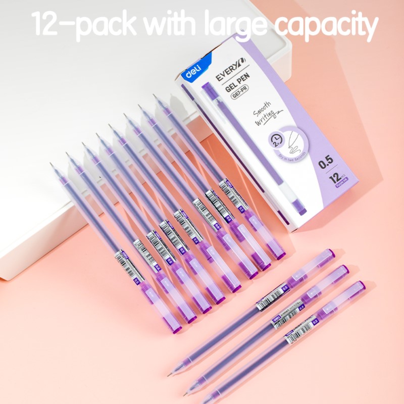 DELI G67-PR GEL PEN 0.5mm PURPLE DELI G67-PR GEL PEN 0.5mm PURPLE