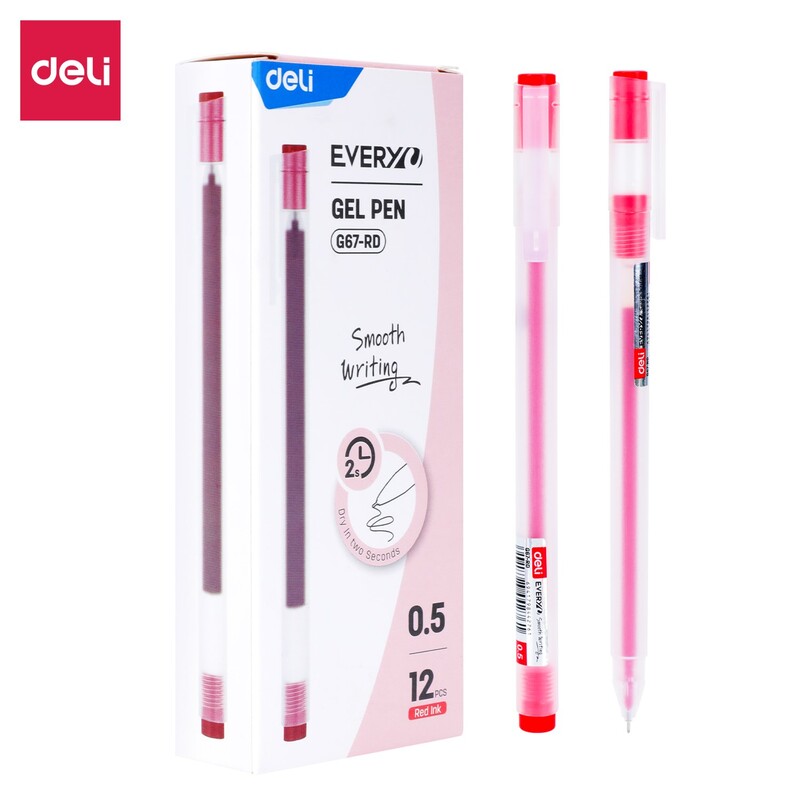 DELI G67-RD GEL PEN 0.5MM RED DELI G67-RD GEL PEN 0.5MM RED
