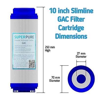 SUPERPURE 10 inch GAC Water Filter Replacement Cartridge SUPERPURE 10 inch GAC Water Filter Replacement Cartridge