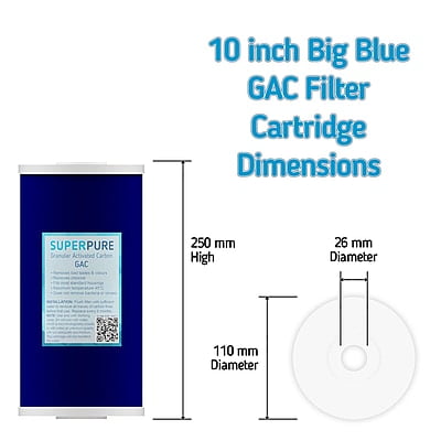 10 inch Big Blue GAC Filter (3 Pack) 10 inch Big Blue GAC Filter (3 Pack)