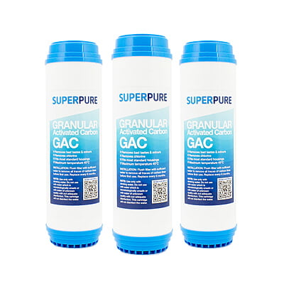 SUPERPURE 10 inch Granular Activated Carbon Filter (3 Pack)