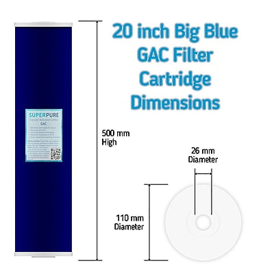SUPERPURE 20 inch Big Blue Granular Activated Carbon Filter (3 Pack) SUPERPURE 20 inch Big Blue Granular Activated Carbon Filter (3 Pack)