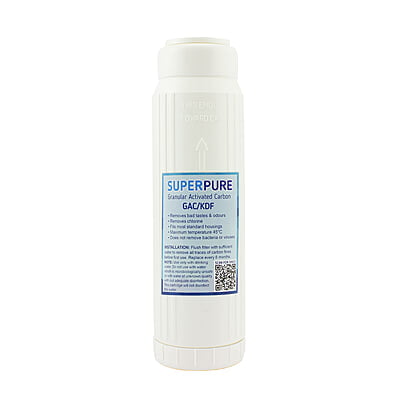 SUPERPURE 10inch Premium GAC/KDF Filter Replacement Cartridge