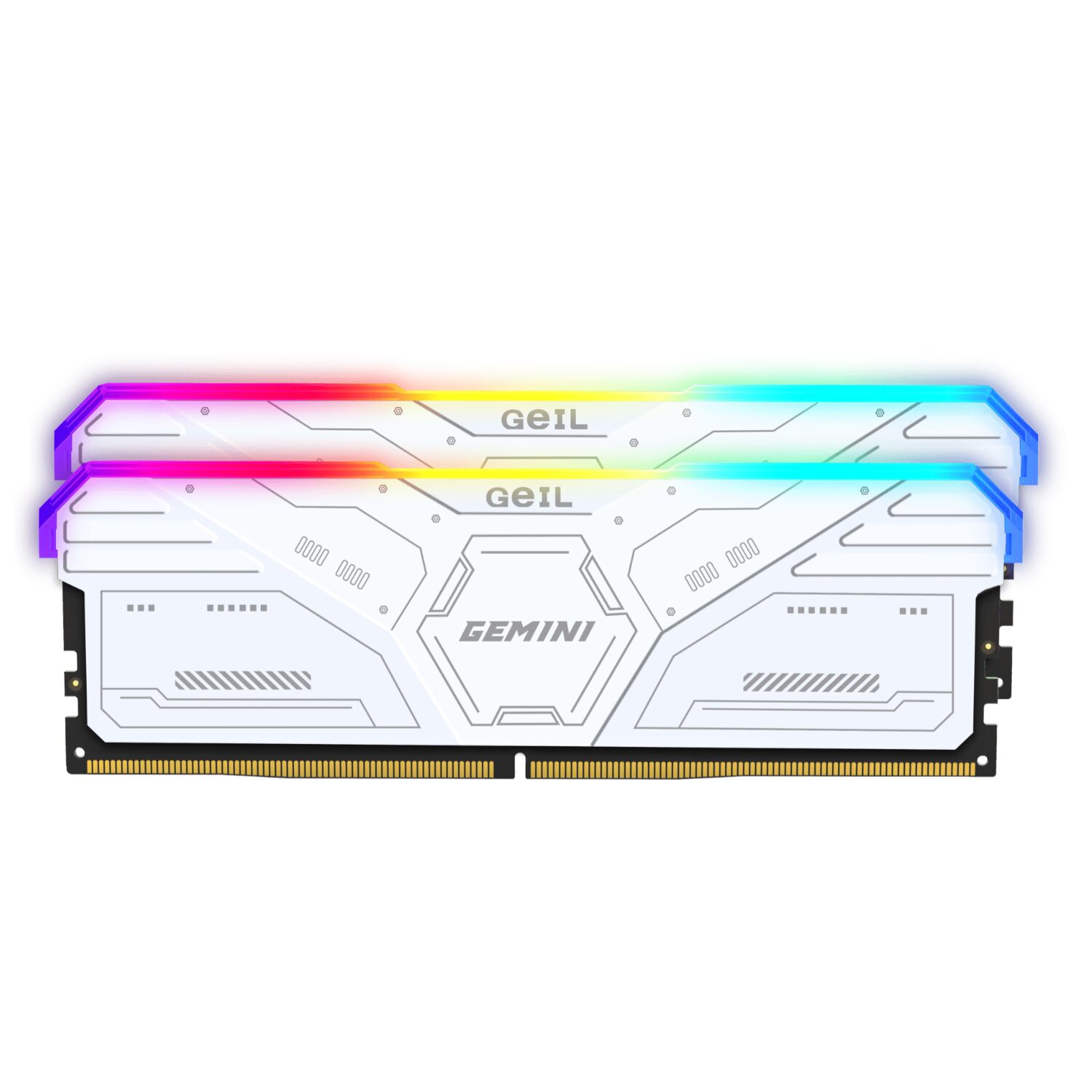 GeiL Gemini RGB 32GB KIT(2X16GB) 6000MHz DDR5 Desktop Gaming Memory – White