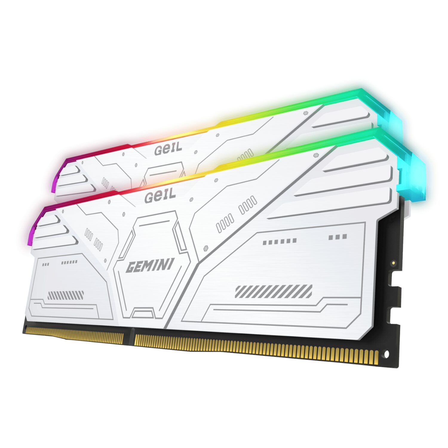 GeiL Gemini RGB 32GB KIT(2X16GB) 6000MHz DDR5 Desktop Gaming Memory – White