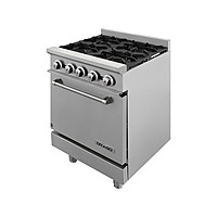 Estufa con horno 4 quemadores respaldo alto
