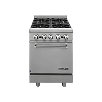 Estufa con horno 4 quemadores respaldo alto